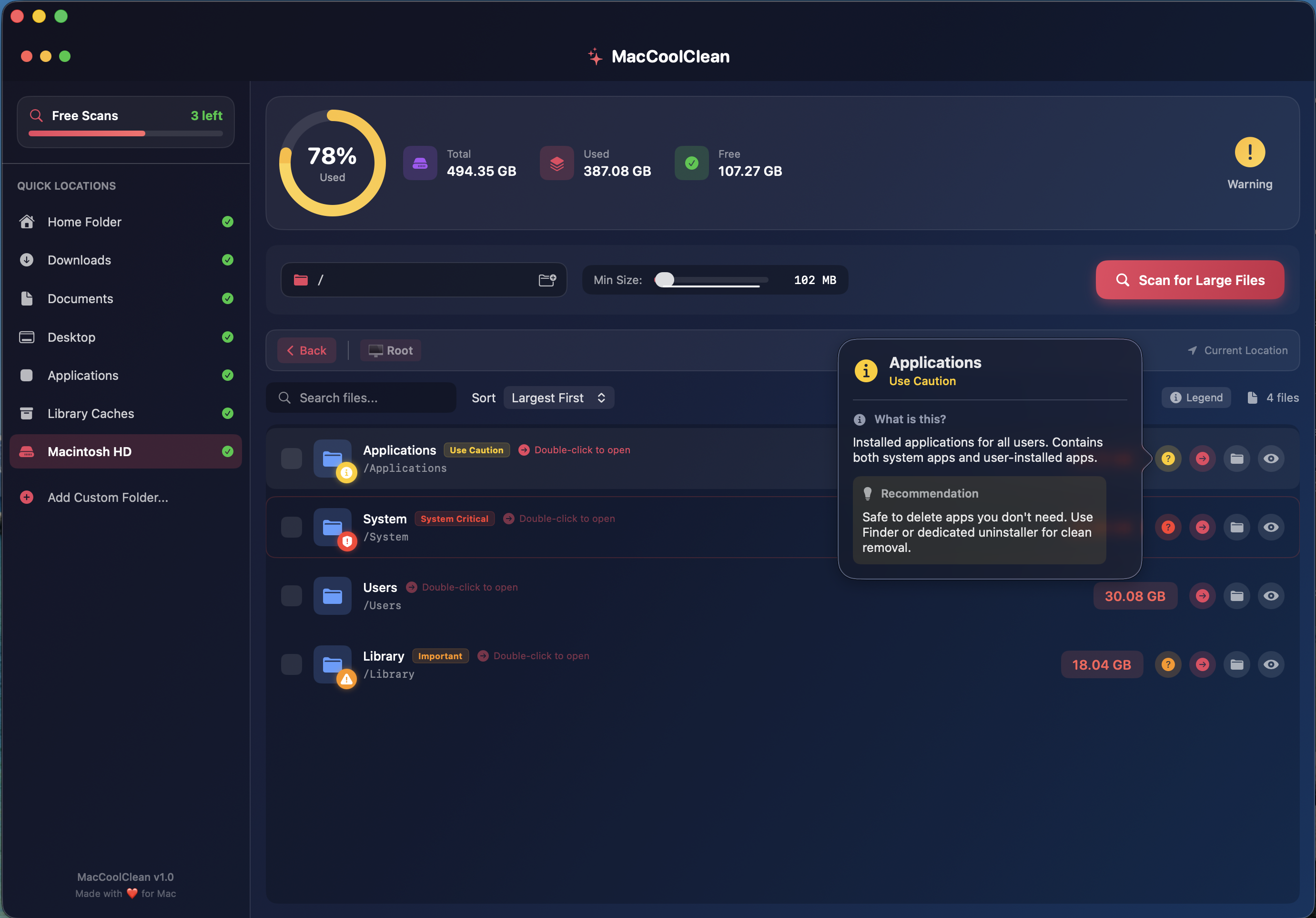 MacCoolClean Screenshot 1