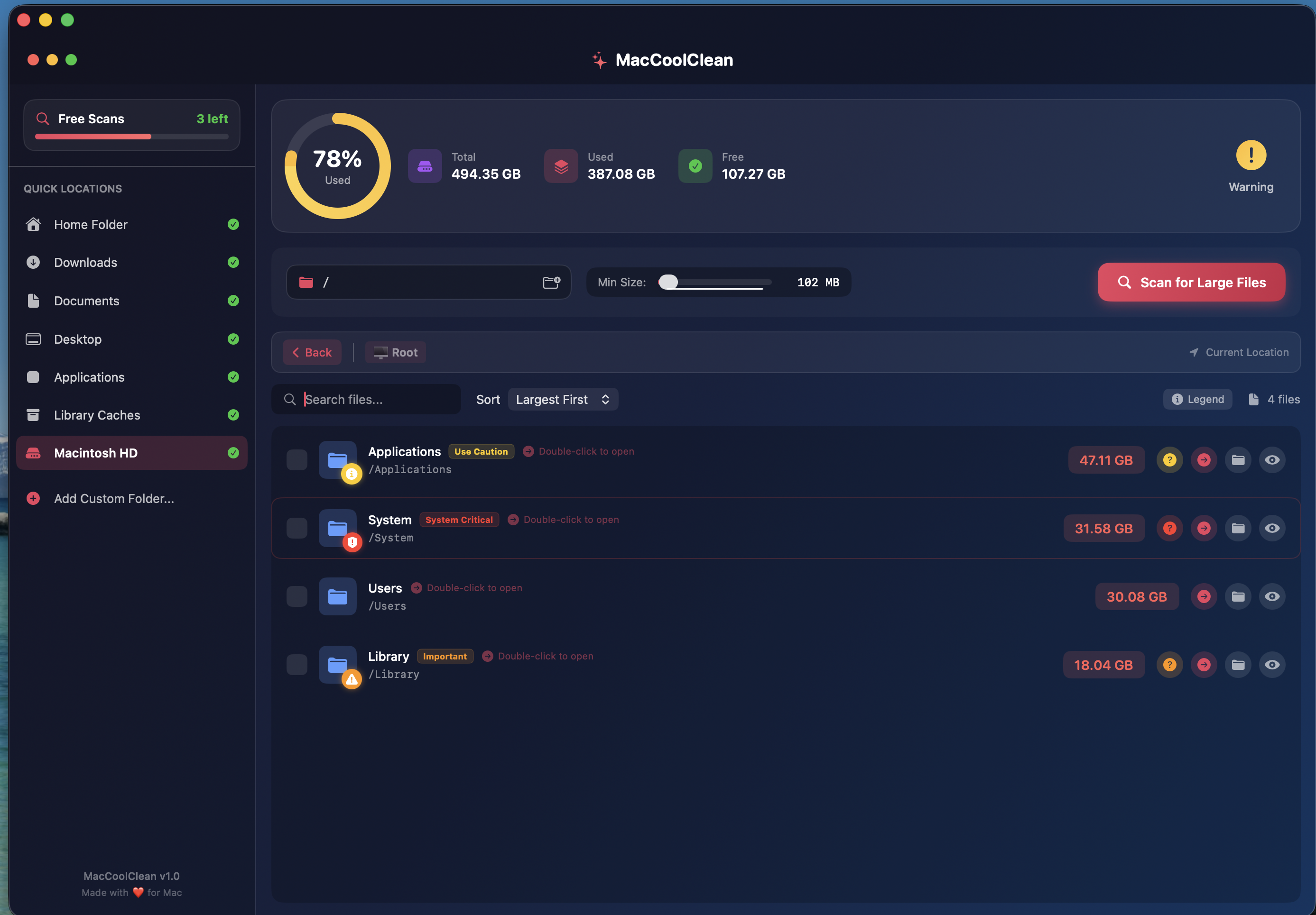 MacCoolClean Screenshot 2