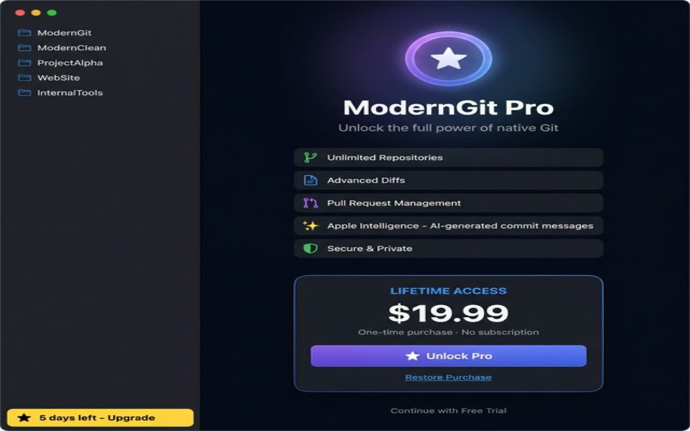 ModernGit Pro — Lifetime access